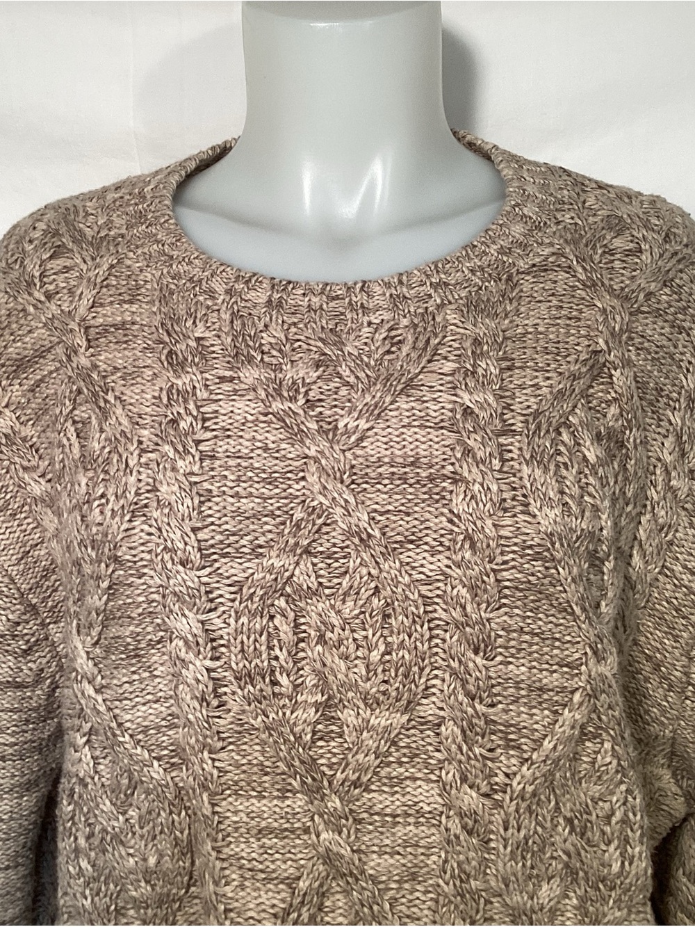 Polo Ralph Lauren Women’s Cable Knit Sweater Aztec Design Trim Size XL - Picture 2 of 15